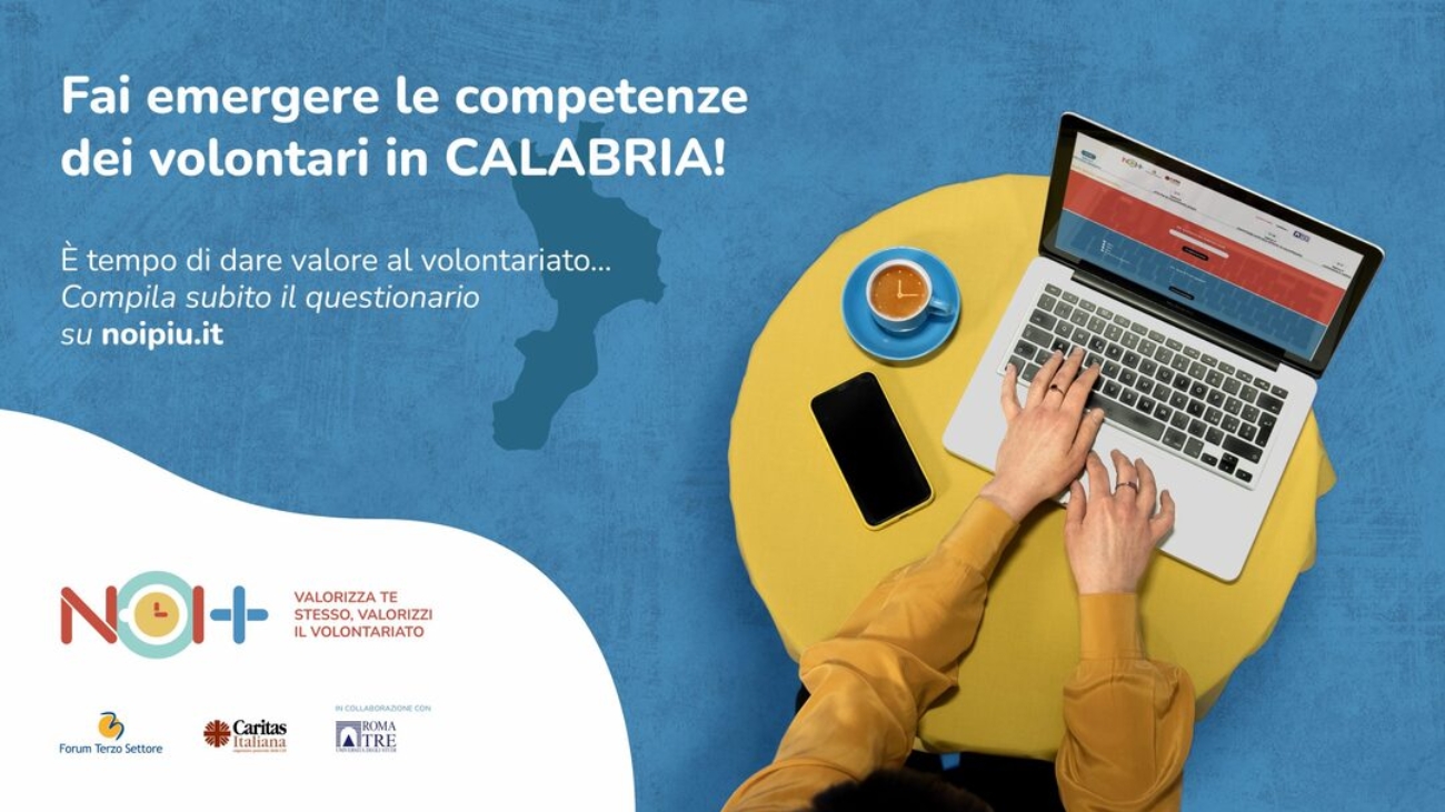 Locandina orizzontale: NOI+. Valorizza te stesso, valorizzi il volontariato